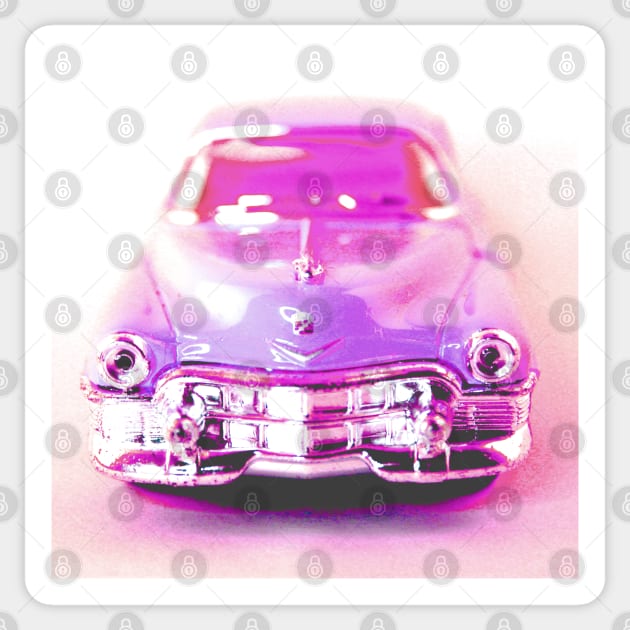 Pink Toy Car Sticker by Art of V. Cook